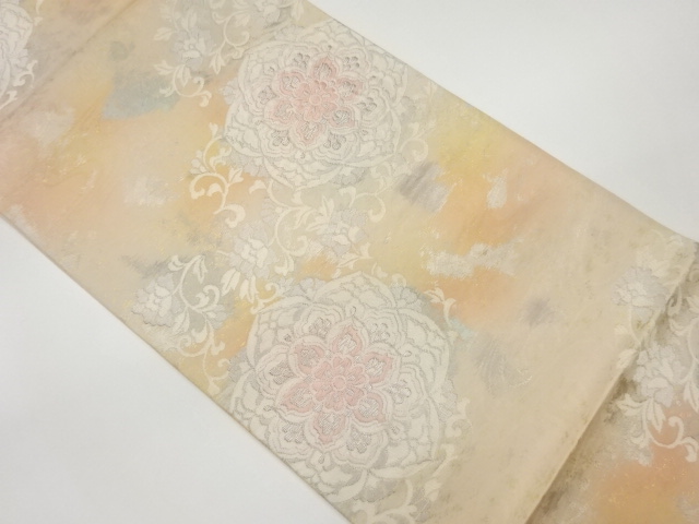 JAPANESE FUKURO OBI / WOVEN FLOWER CREST